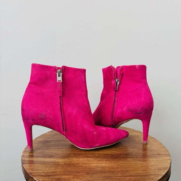 Sam Edelman Pink Karen Suede Booties Women’s Size 6.5 - Picture 9 of 14